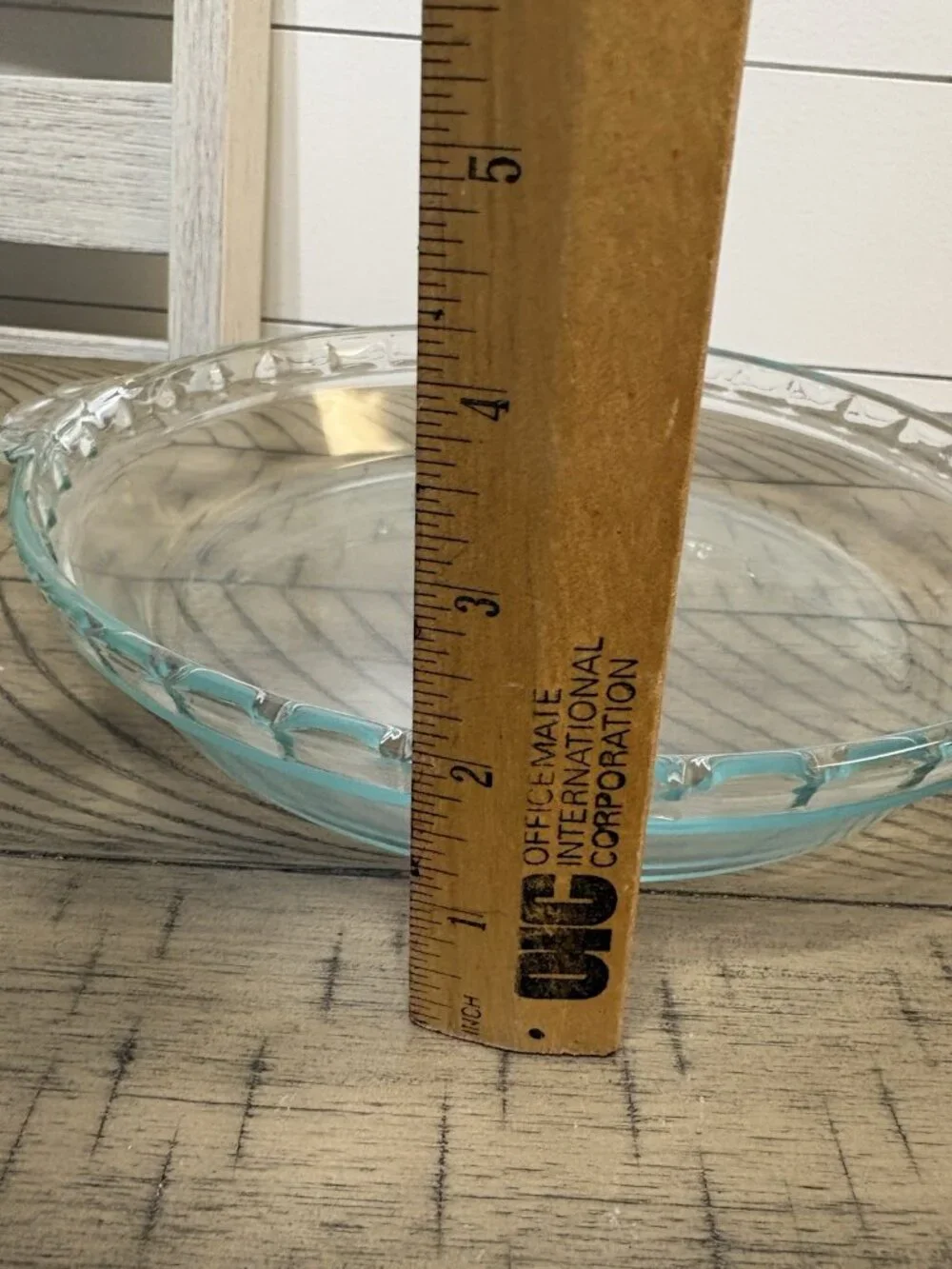 Vintage Pyrex # 229 Clear Glass Deep Dish 10” Scalloped Pie Plate USA Replacment